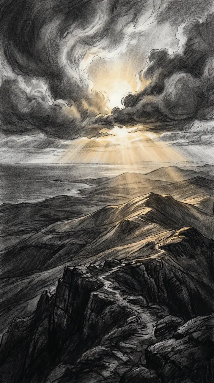 Light over the hills
